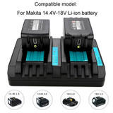 For Makita DC18RC 14.4-18V Lithium Battery Dual Charger, Specification: EU Plug