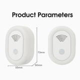 Adjustable Night Light Ultrasonic Mosquito Repeller Mini Home Electronic Mouse Repeller, Spec: US Plug(White)