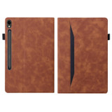 For Samsung Galaxy Tab S9+ /S8+ /S7+ Splicing Shockproof Smart Leather Tablet Case(Brown)