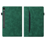 For Samsung Galaxy Tab S9+ /S8+ /S7+ Splicing Shockproof Smart Leather Tablet Case(Green)