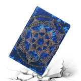 For Galaxy Tab A 10.1 (2019) T515 / T510 Coloured Drawing Pattern Horizontal Flip Leather Case with Holder & Card Slot(Blue Mandala)