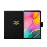 For Galaxy Tab A 10.1 (2019) T515 / T510 Coloured Drawing Pattern Horizontal Flip Leather Case with Holder & Card Slot(Pineapple)