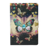 For 10 inch Tablet PC Universal Coloured Drawing Pattern Horizontal Flip Leather Case with Holder & Card Slot(Butterflies)