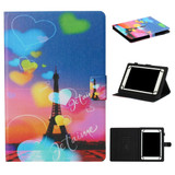 For 7 inch  Tablet PC Universal Coloured Drawing Pattern Horizontal Flip Leather Case with Holder & Card Slot(Romantic Tower)