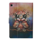 For Galaxy Tab S5e T720 / T725 Coloured Drawing Pattern Horizontal Flip Leather Case with Holder & Card Slot & Sleep / Wake-up Function(Owl)