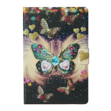 For iPad Pro 11 (2020) Coloured Drawing Pattern Horizontal Flip Leather Tablet Case with Holder & Card Slot & Sleep / Wake-up Function(Butterflies)