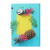 For Huawei MediaPad T3 10 Coloured Drawing Pattern Horizontal Flip Leather Case with Holder & Card Slot & Sleep / Wake-up Function(Pineapple)