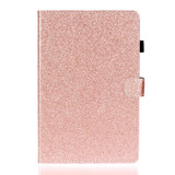 For Lenovo Tab M10 TB-X605F / X505 Glossy Glitter Powder Horizontal Flip Leather Case with Holder & Card Slot(Rose Gold)