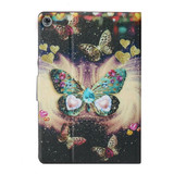 For Huawei MediaPad M5 lite Coloured Drawing Pattern Horizontal Flip Leather Case with Holder & Card Slot & Sleep / Wake-up Function(Butterflies)
