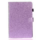 For Lenovo Tab M10 TB-X605F / X505 Glossy Glitter Powder Horizontal Flip Leather Case with Holder & Card Slot(Purple)