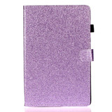 For Lenovo Tab M10 Plus TB-X606F Glossy Glitter Powder Horizontal Flip Leather Case with Holder & Card Slot & Sleep / Wake-up Function(Purple)