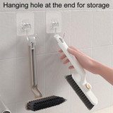 Home Bathroom Multifunctional Rotary Crevice Cleaning Brush 2 In 1(Coffee)