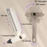 Home Bathroom Multifunctional Rotary Crevice Cleaning Brush 2 In 1(Coffee)