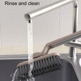 Home Bathroom Multifunctional Rotary Crevice Cleaning Brush 2 In 1(Coffee)
