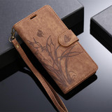 For Sony Xperia 10 IV Orchid Butterfly Embossed Leather Phone Case(Brown)