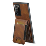 For Samsung Galaxy Note20 Ultra 5G Suteni H03 Oil Wax Leather Wallet Stand Back Phone Case(Brown)