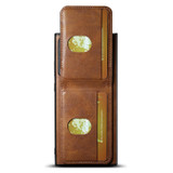 For Samsung Galaxy Note20 Ultra 5G Suteni H03 Oil Wax Leather Wallet Stand Back Phone Case(Brown)