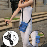Passport ID Bag Anti-Theft Brush Card Bag Multi-Functional Neck Cell Phone Bag(Black)