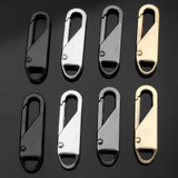 15pcs Universal Detachable Zip Slider Replacement Head Accessory, Color: Gold