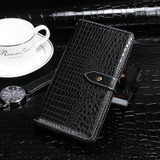 For ASUS ROG Phone 8 idewei Crocodile Texture Leather Phone Case(Black)