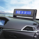 Car Digital Display Clock Luminous Electronic Thermometer Voltmeter(TS-7010V)