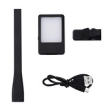 LED Reading Light Clip Book USB Charging Mini Bedside Learning Lamp(Black)