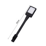 LED Reading Light Clip Book USB Charging Mini Bedside Learning Lamp(Black)
