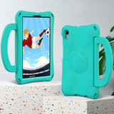 For Samsung Galaxy Tab A7 Lite 8.7 T220/T225 Handle Football Shaped EVA Shockproof Tablet Case(Mint  Green)