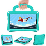 For Samsung Galaxy Tab A9 8.7 SM-X110/X115 Handle Football Shaped EVA Shockproof Tablet Case(Mint  Green)