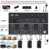 KC-KVM303DH 8K 60Hz USB3.0 DP+DP+HDMI Triple Monitors KVM Switch(US Plug)