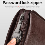 WEIXIER W125 Men Clutch Bag Password Zipper Business Phone Case(Black)