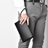 WEIXIER W125 Men Clutch Bag Password Zipper Business Phone Case(Black)