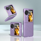 For OPPO Find N3 Flip Wave Pattern Matte PC Phone Case(Purple)