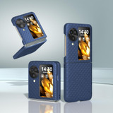 For OPPO Find N3 Flip Wave Pattern Matte PC Phone Case(Dark Blue)