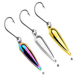 PROBEROS DW602 Long Casting Metal Sequins Lure Moth Sequins Warp Beak Fake Lure, Color: Color C(1.5g)