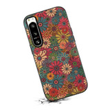For Sony Xperia 5 IV Four Seasons Flower Language Series TPU Phone Case(Spring Green)