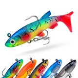 PROBEROS DW6087 T-Tail Lead Fish Soft Lure Sea Bass Boat Fishing Bionic Fake Bait, Specification: 7.5cm/13.5g(Color A)