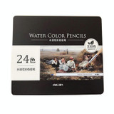 Deli Water-Soluble Colored Pencils 24 Colors 36 Colors 48 Colors 72 Color Pens Coloring Painting Pens, Lead color: 24 Colors (Iron Box)