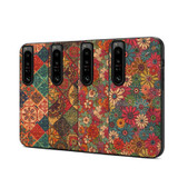 For Sony Xperia 1 IV Four Seasons Flower Language Series TPU Phone Case(Winter Blue)