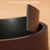 Dandali 110cm Men Rubberized Pin Buckle Belt Casual Vintage Waistband, Model: Style 2(Coffee)