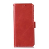 For Xiaomi Redmi Note 13 Pro 4G/Poco M6 Pro Magnetic Crazy Horse Texture Genuine Leather RFID Phone Case(Red)