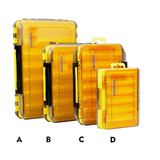 PROBEROS H1000 Double Sided Lure Box Handheld Double Layer Storage Case For Bait Accessories, Style: D Model(Yellow)