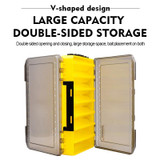 PROBEROS H1000 Double Sided Lure Box Handheld Double Layer Storage Case For Bait Accessories, Style: D Model(Yellow)