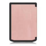 For PocketBook Verse Pro Solid Color Voltage Caster Leather Smart Tablet Case(Rose Gold)