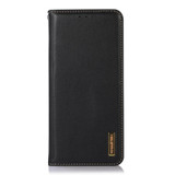 For Xiaomi Redmi Note 13 Pro 4G/Poco M6 Pro KHAZNEH Nappa Top Layer Cowhide Leather Phone Case(Black)
