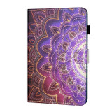 For Amazon Kindle Fire HD10 2023/2021 Coloured Drawing Stitching Smart Leather Tablet Case(Mandala Flower)
