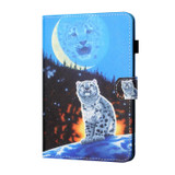 For Amazon Kindle Fire HD10 2023/2021 Coloured Drawing Stitching Smart Leather Tablet Case(Double Shadow Tiger)