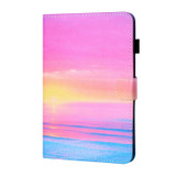 For Amazon Kindle Fire HD10 2023/2021 Coloured Drawing Stitching Smart Leather Tablet Case(Sunrise)