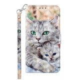 For Xiaomi Redmi Note 13 Pro+ 3D Painted Pattern Leather Phone Case(Two Loving Cats)