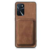 For OPPO Reno7 Z 5G/F21 Pro 5G Retro Leather Card Bag Magnetic Phone Case(Brown)